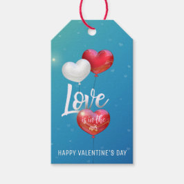 Kärlek ligger i Luft Alla hjärtans ballonger - Mär Presentetikett