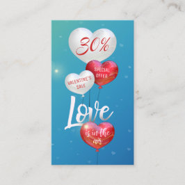 Kärlek ligger i Luft Alla hjärtans ballonger Rabattkort