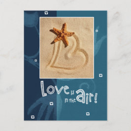 Kärlek ligger i Luft. Alla hjärtans dag Helg Vykort