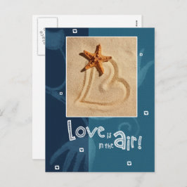 Kärlek ligger i Luft. Alla hjärtans dag Helg Vykort