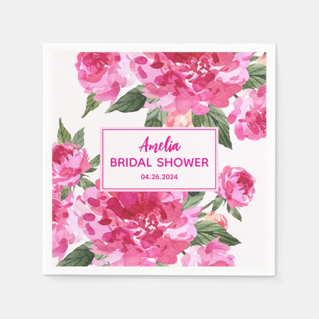 Kärlek ligger i luft blommigt valentinets Möhippa Pappersservett (Framsidan)