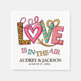 Kärlek ligger i Luft Bröllop Pappersservett