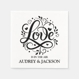 Kärlek ligger i Luft Bröllop Pappersservett