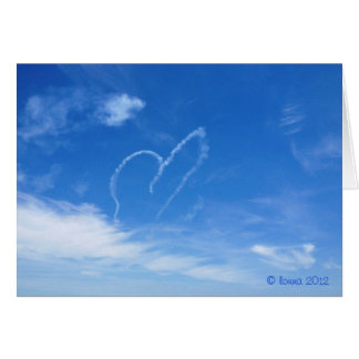 Kärlek ligger i luft hälsningskort