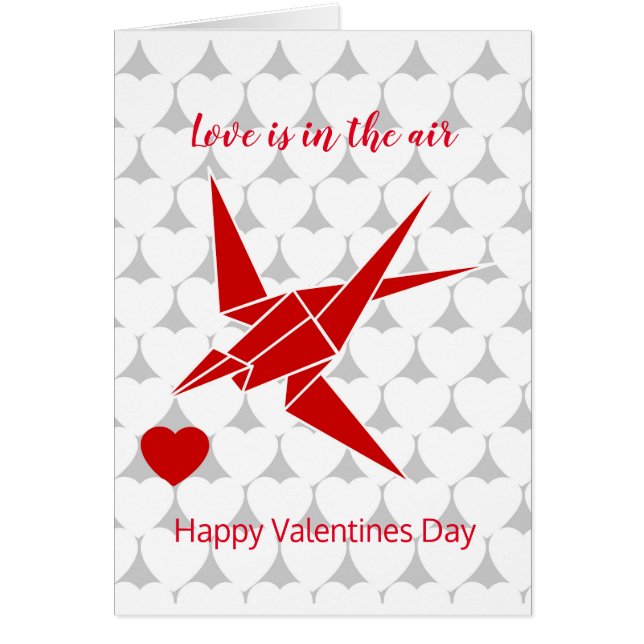 Kärlek ligger i luft hälsningskort (Framsidan)