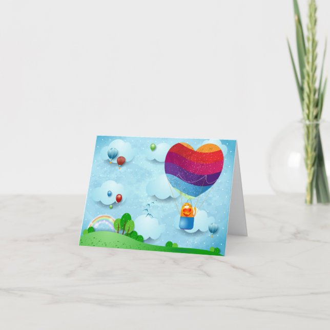 Kärlek ligger i luft helgkort (Framsida)