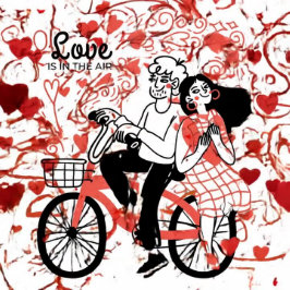 Kärlek ligger i luft julkort