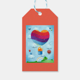 Kärlek ligger i luft-märkrna för gåvor presentetikett