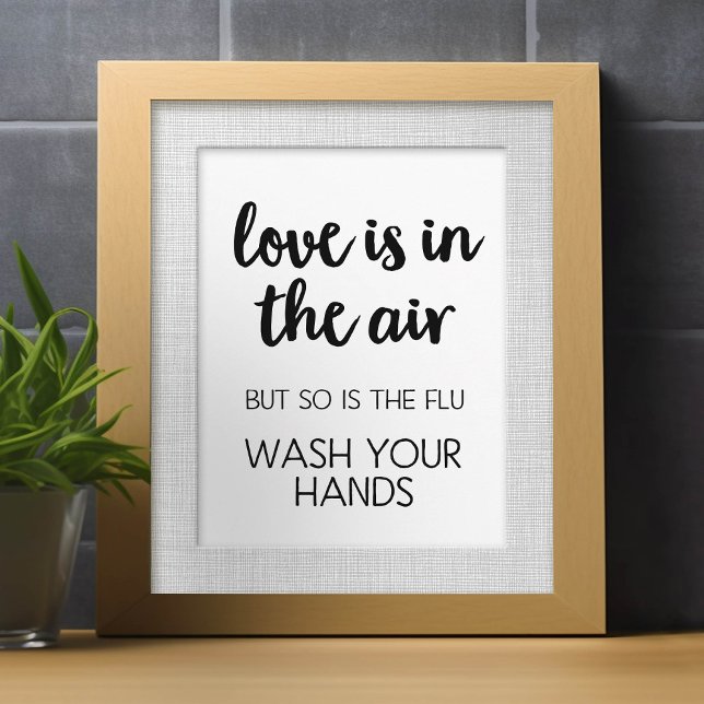 Kärlek ligger i luft men det är också influensa -  brevhuvud (Custom Frameable Art)