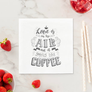 Kärlek ligger i Luft och det luktar som kaffe Pappersservett