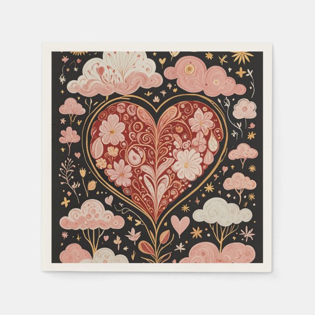 Kärlek ligger i Luft Pappersservett (Framsidan)