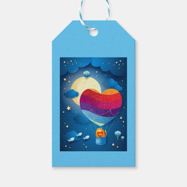 Kärlek ligger i luft presentetikett (Framsidan)