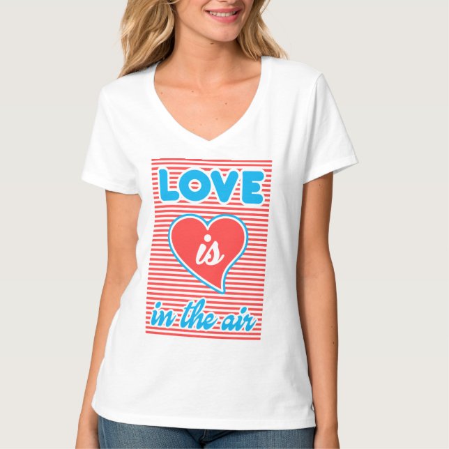 Kärlek ligger i Luft, typografi, motivation T Shirt (Framsida)