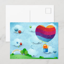 Kärlek ligger i luft vykort