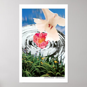 Kärlek ligger vid källan poster