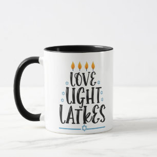 Kärlek Light Latkes Funny Hanukkah Jewish Helgdag Mugg