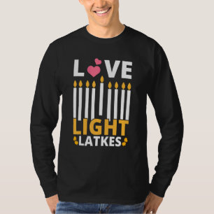 Kärlek Light Latkes Hanukkah Chanukah Jewish Manar T Shirt