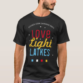 Kärlek Light Latkes Hanukkah Funny Quote BLACK T Shirt