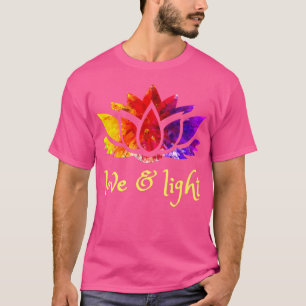 Kärlek Light Lotus Andlig Reiki Yoga T Shirt