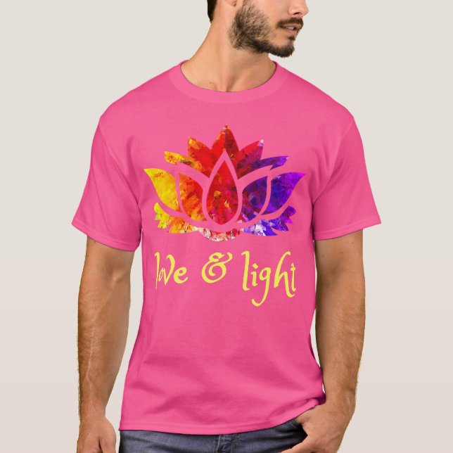 Kärlek Light Lotus Andlig Reiki Yoga T Shirt (Framsida)