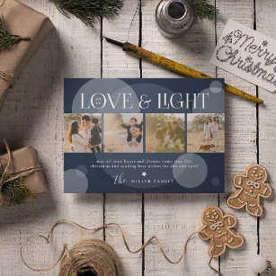 Kärlek & Light Photo Collage jul Julkort