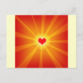 Kärlek Light Shine Line Vykort