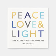 Kärlek & Light Typography Hanukkah Helgdag Blue Gu