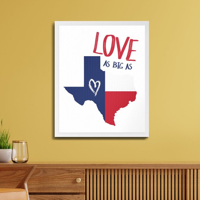 Kärlek lika stor som Texas Poster (Skapare uppladdad)