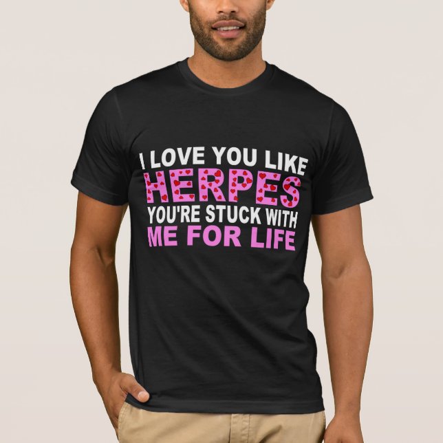 KÄRLEK LIKE HERPES TEE (Framsida)