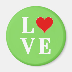 KÄRLEK Lime Green Modern Magnet