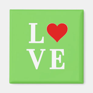 KÄRLEK Lime Green Modern Magnet