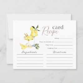 Kärlek Limoncello Cocktail Möhippa Recept Card Inbjudningar