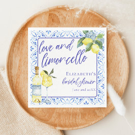 Kärlek Limoncello Italiensk Handskriven Bröllopsdu Pappersservett