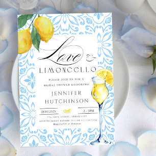 Kärlek & Limoncello Italienska Cocktail-Möhippan Inbjudningar