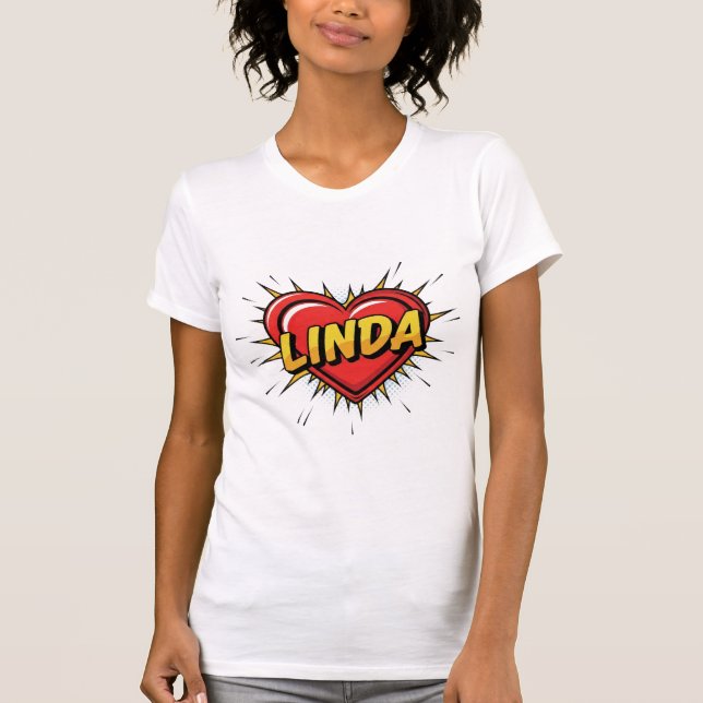 Kärlek Linda T Shirt (Framsida)