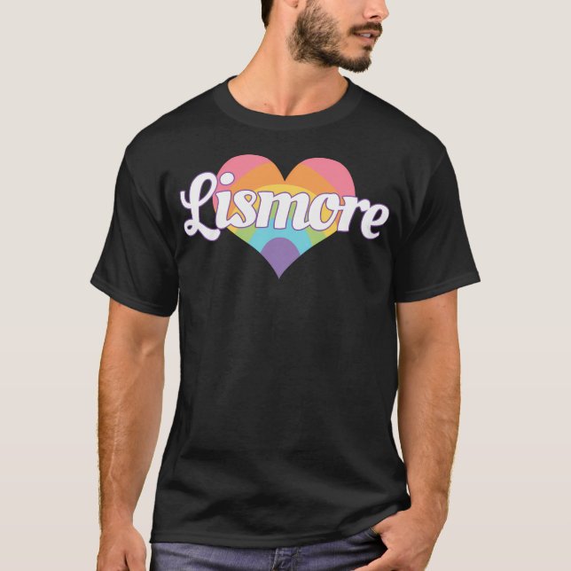 Kärlek Lismore - Australien - Rainbow Heart Lismor T Shirt (Framsida)