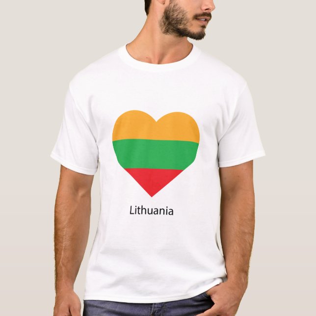 Kärlek Litauen T Shirt (Framsida)