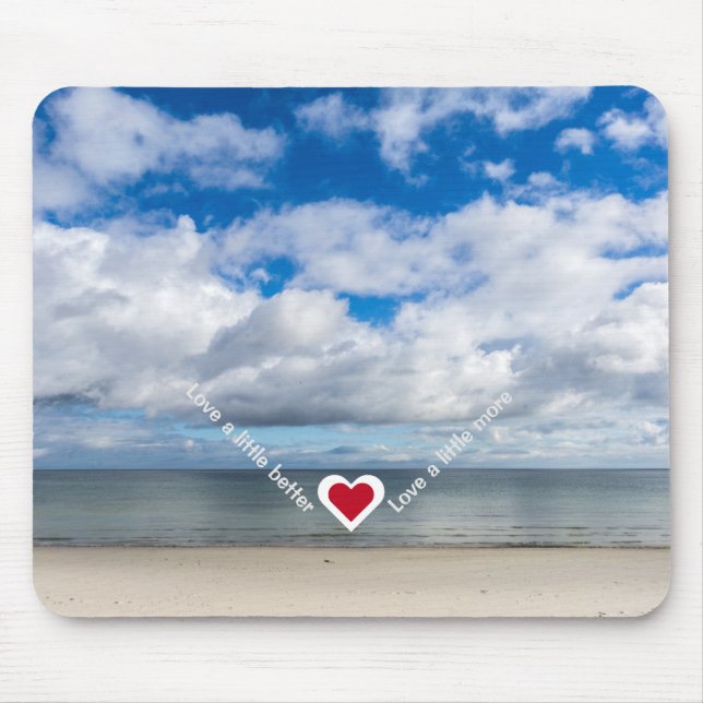 Kärlek lite bättre/mer Heart Recovery Slogan Musmatta (Framsidan)