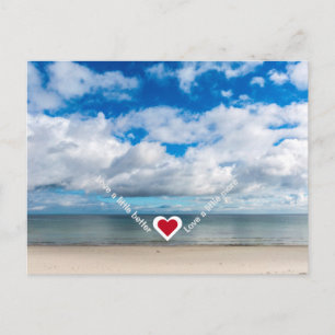 Kärlek lite bättre/mer Heart Recovery Slogan Vykort