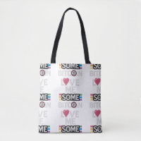 "Kärlek lite Bitcoin" White Totebag