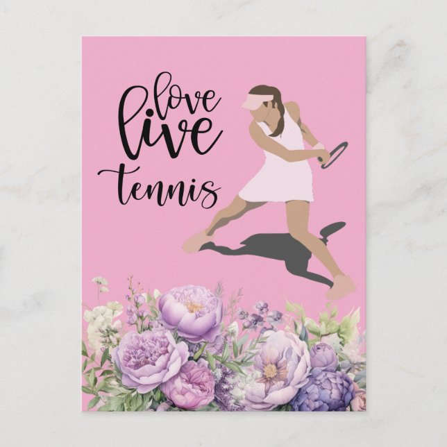 Kärlek LIVE Tennis Vykort (Framsida)