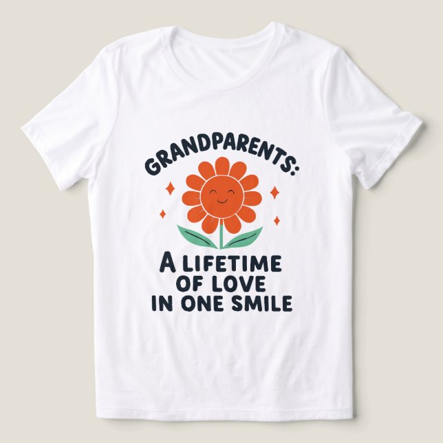Kärlek livstid: Mormor och morfar på sjömil T Shirt (Design Framsida)