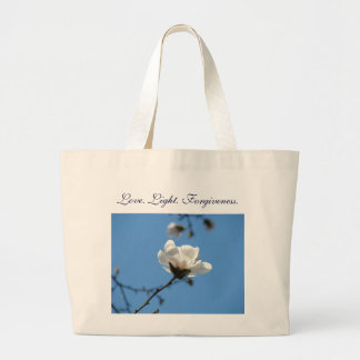Kärlek. Ljus. Förlåtelse. Tote Bag Magnolia Blomma Jumbo Tygkasse