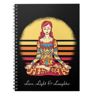 Kärlek Ljus Latter Meditation Yoga Dagbok Anteckningsbok