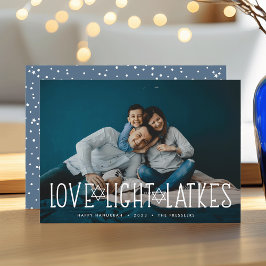 Kärlek, ljus och lås | Hanukkah Photo Julkort