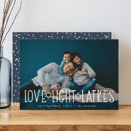 Kärlek, ljus och lås | Hanukkah Photo Julkort