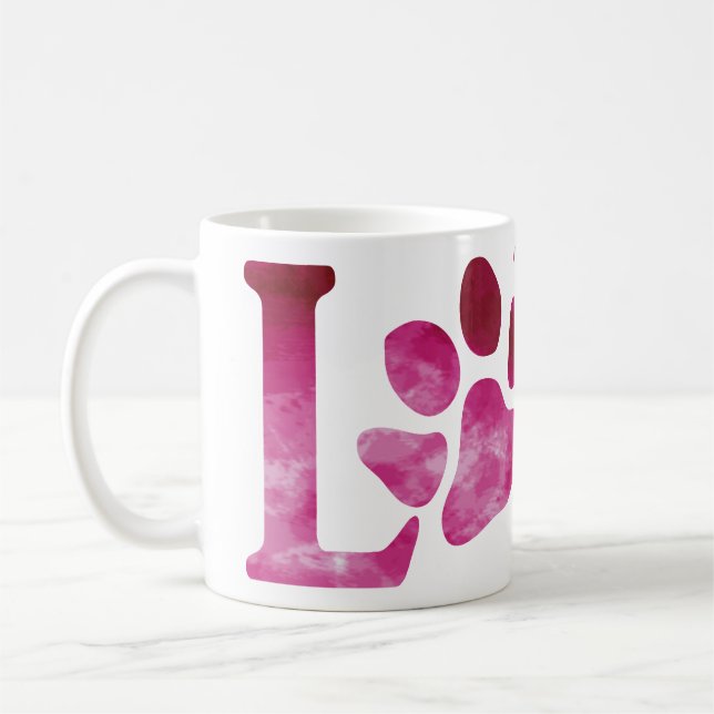 Kärlek Ljus Rosa Kaffemugg (Vänster)