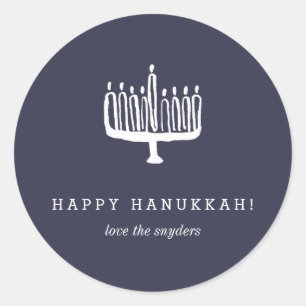 Kärlek + Ljusa Hanukkah helgdagklistermärkear - Runt Klistermärke
