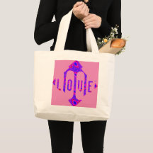 KÄRLEK LJUSA ROSA MANDALA STORA TOTE BAG