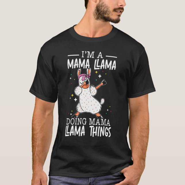 Kärlek Llama Alpaca Animal Mamma Llama T Shirt (Framsida)